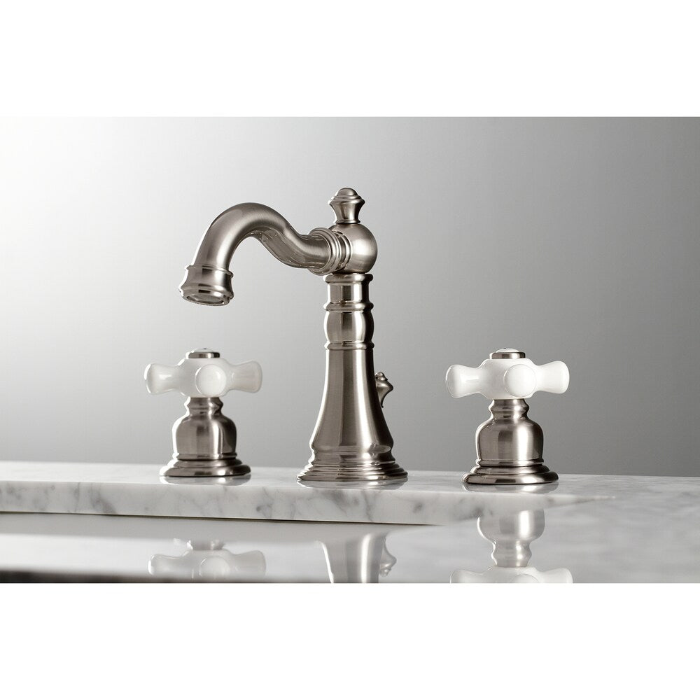 Classic 8 inch Widespread 2-Handle Bathroom Faucet in Brushed Nickel