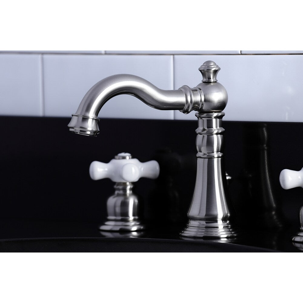 Classic 8 inch Widespread 2-Handle Bathroom Faucet in Brushed Nickel