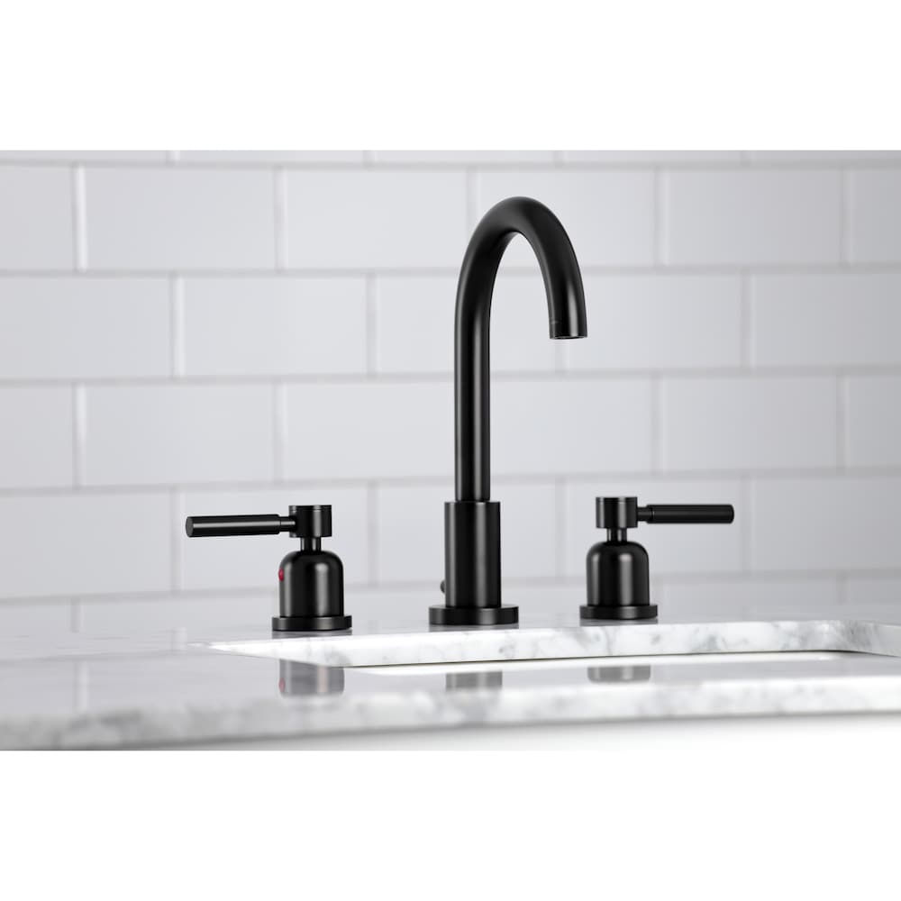 Concord 8 inch Widespread 2-Handle Bathroom Faucet in Black Matte
