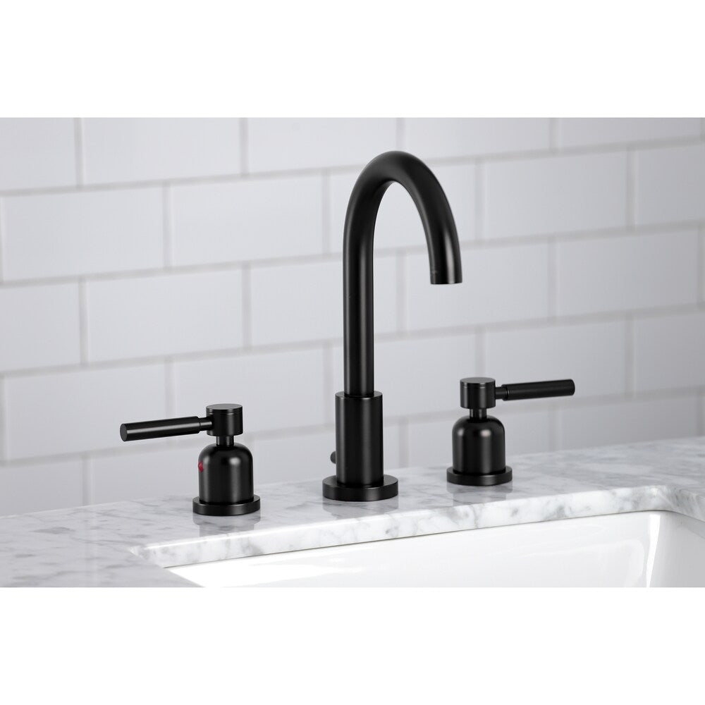 Concord 8 inch Widespread 2-Handle Bathroom Faucet in Black Matte