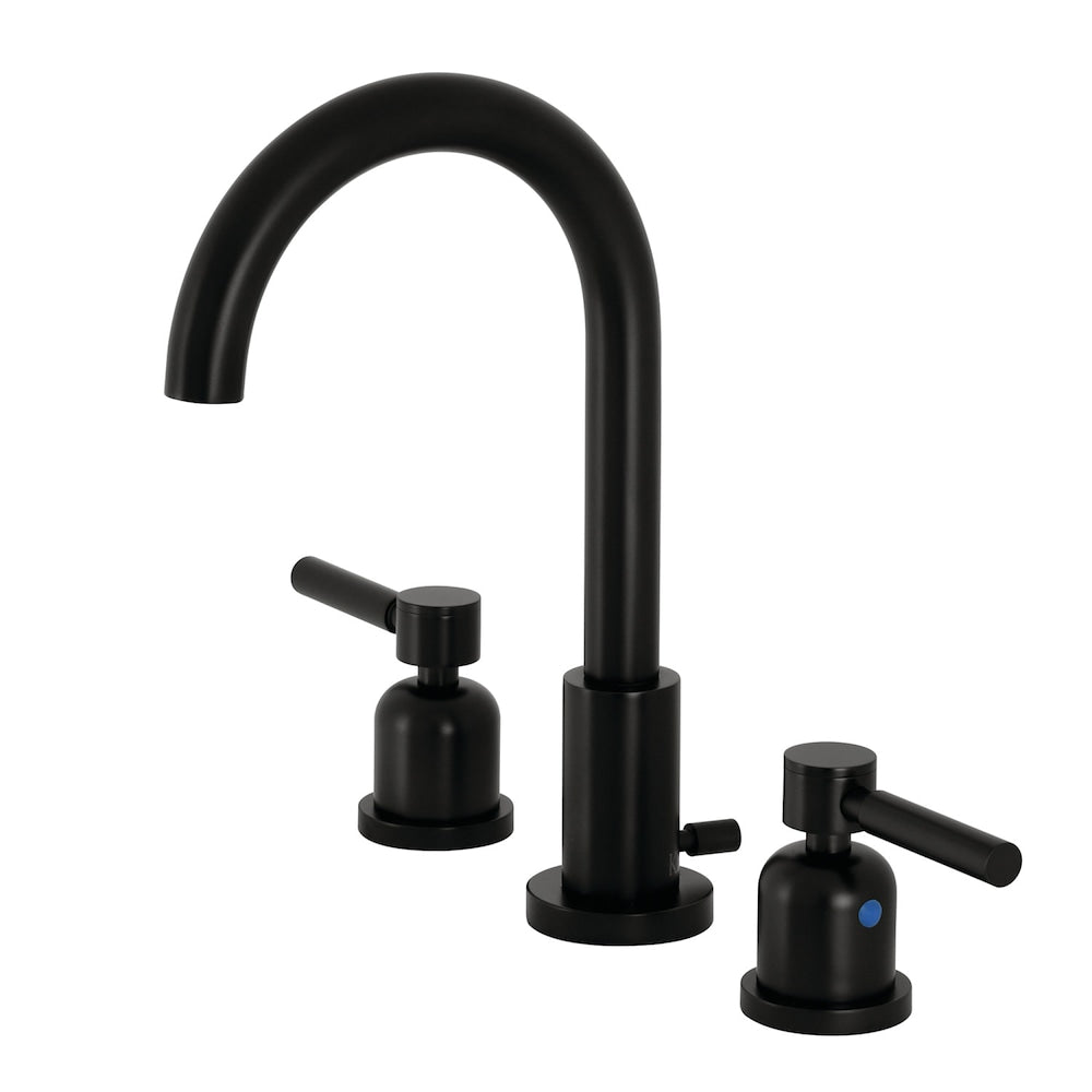 Concord 8 inch Widespread 2-Handle Bathroom Faucet in Black Matte