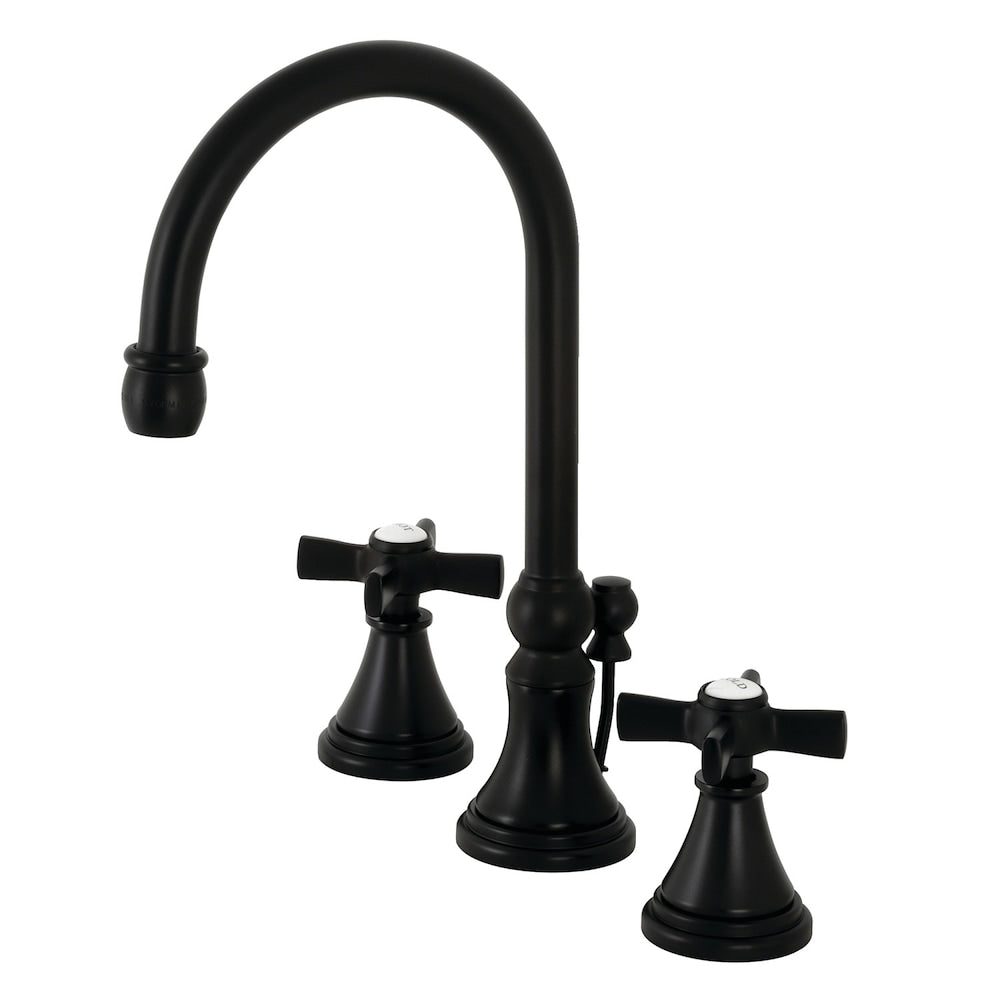 Millennium 8 inch Widespread 2-Handle Bathroom Faucet in Matte-Black