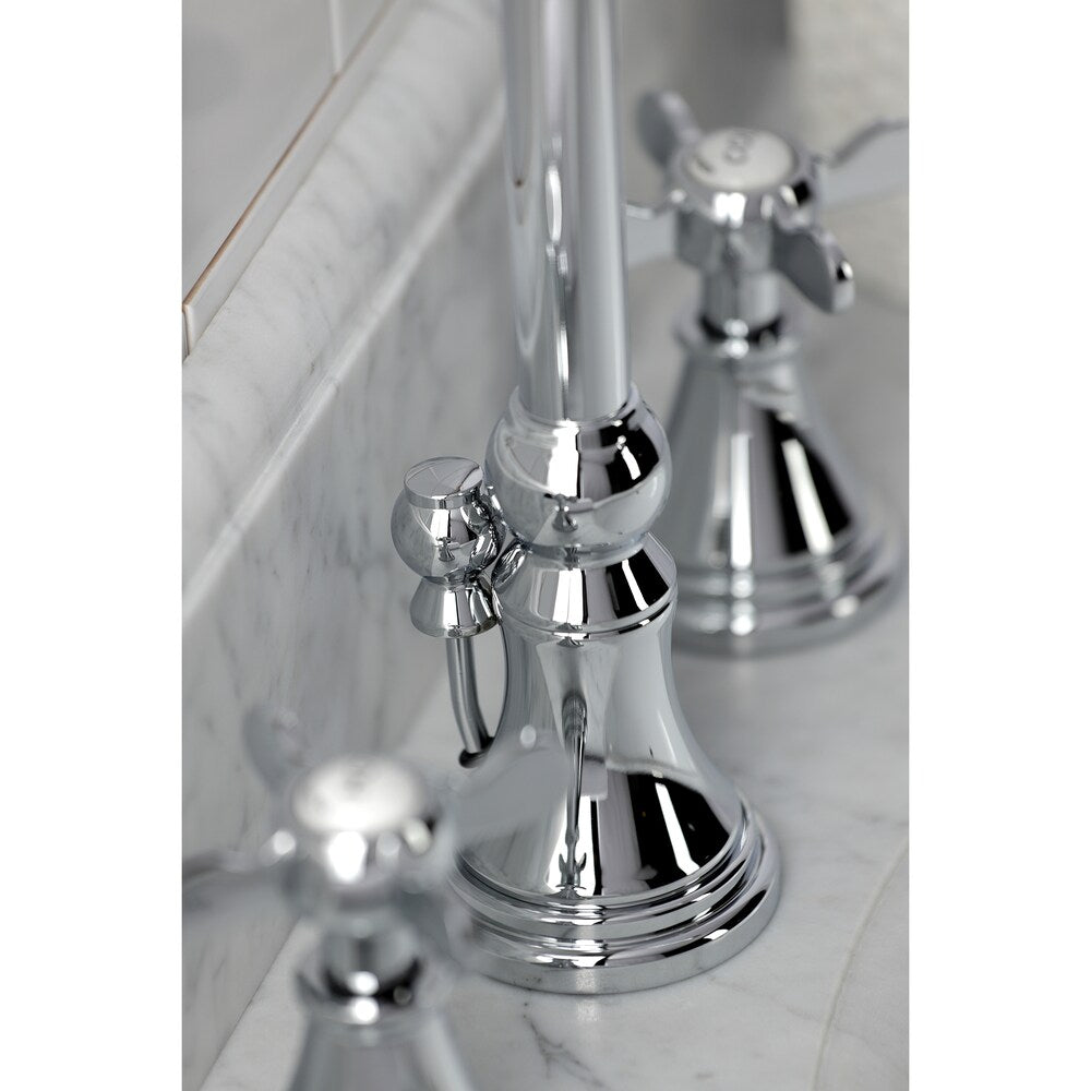 Robinet de salle de bain à 2 poignées et à large bec Essex de 8 pouces en chrome poli