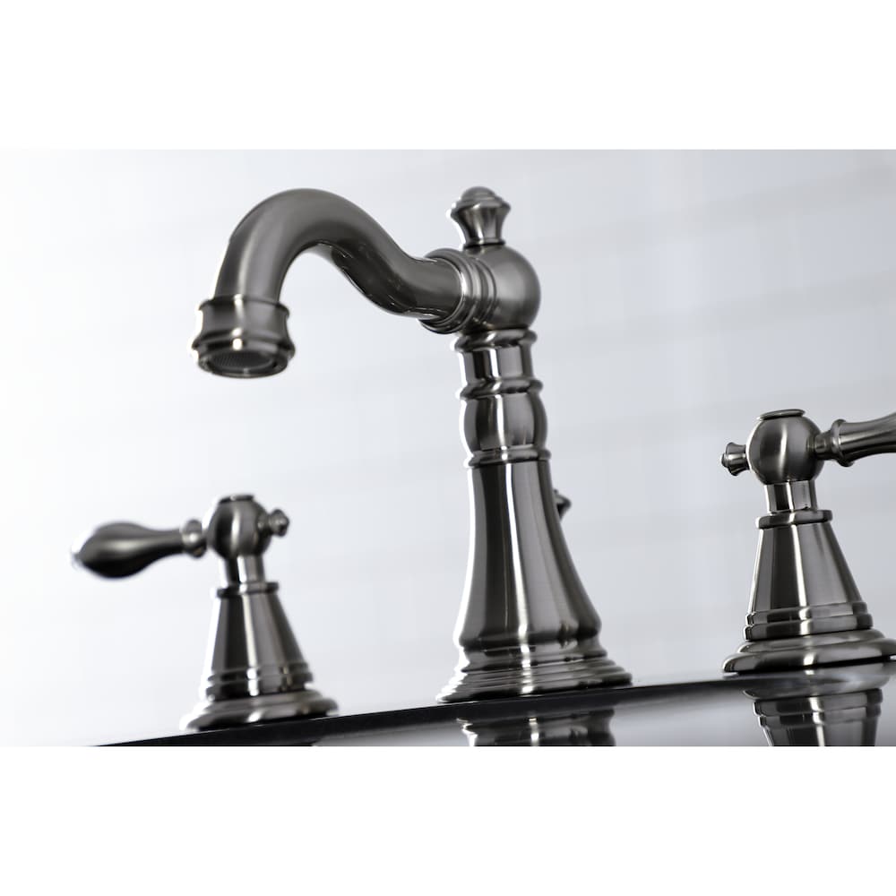 Robinet de salle de bain à 2 poignées de 8 pouces de style classique anglais en nickel brossé