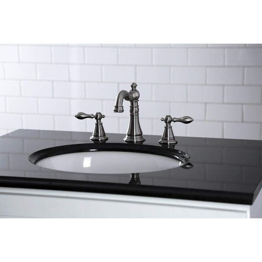Robinet de salle de bain à 2 poignées de 8 pouces de style classique anglais en nickel brossé