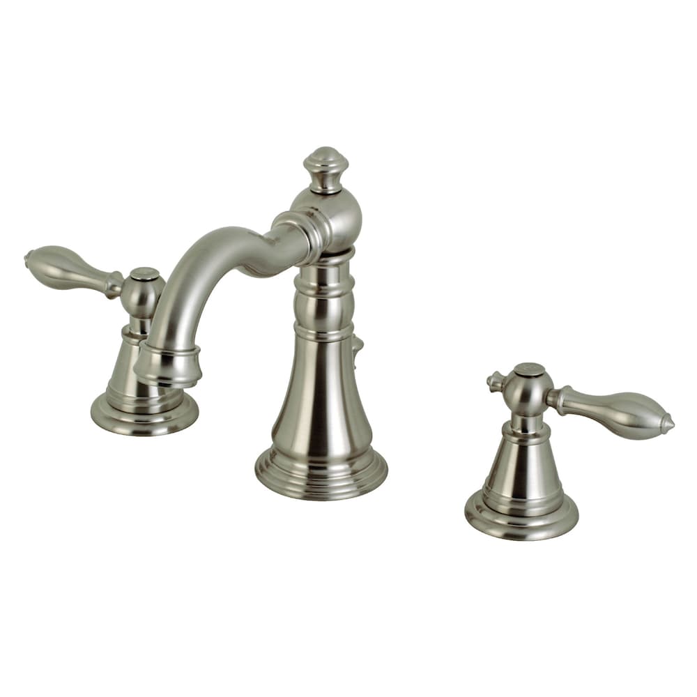 Robinet de salle de bain à 2 poignées de 8 pouces de style classique anglais en nickel brossé