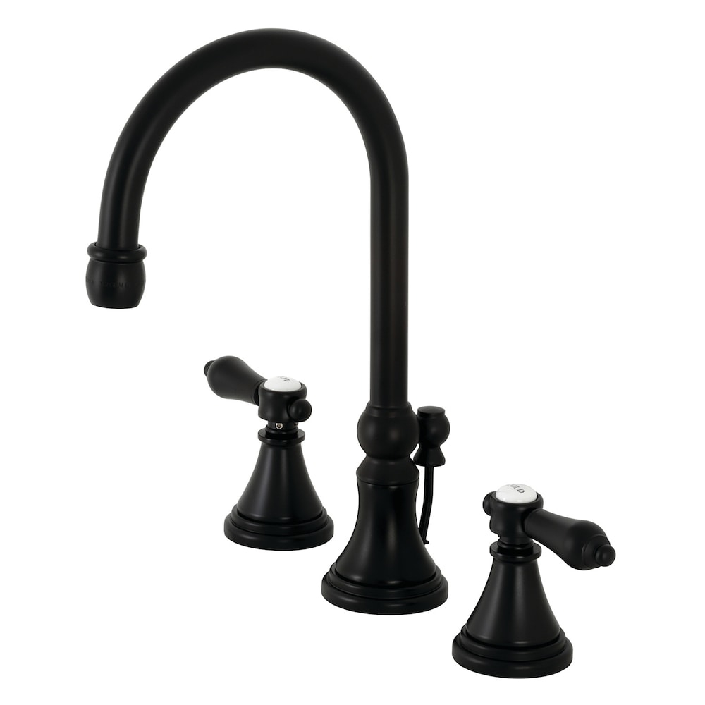 Robinet de salle de bain à 2 poignées Heirloom de 8 pouces en noir mat