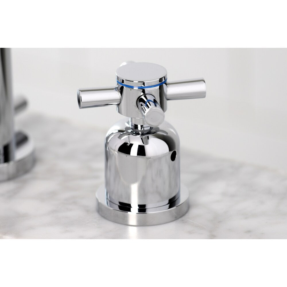 Robinet de salle de bain à 2 poignées Concord Cross de 8 pouces en chrome