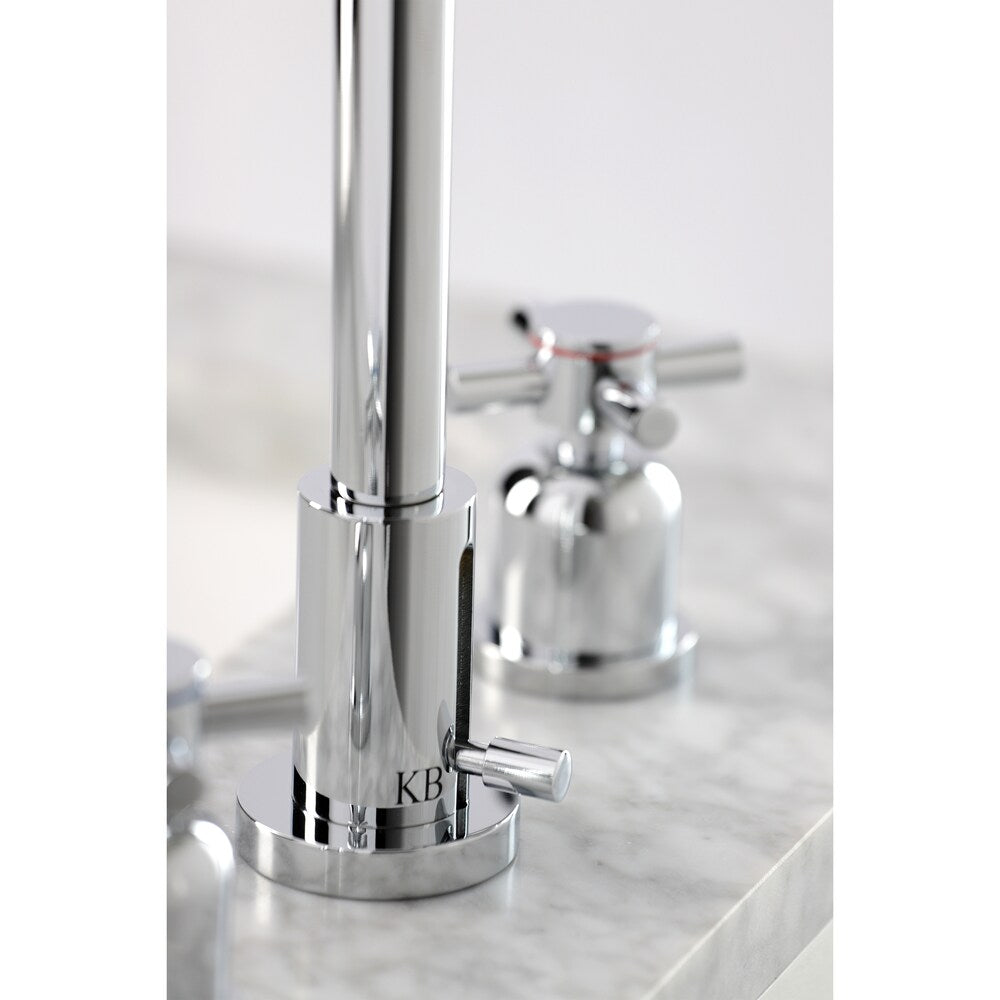 Robinet de salle de bain à 2 poignées Concord Cross de 8 pouces en chrome