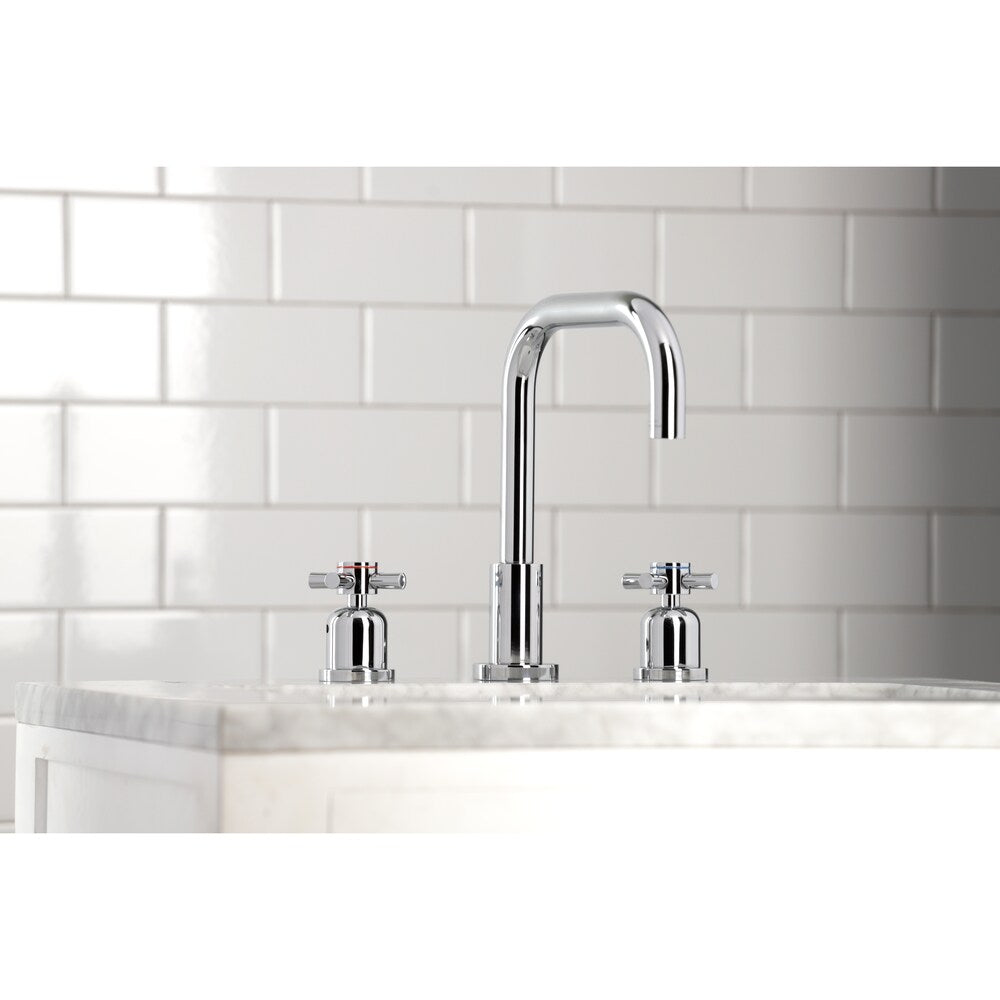 Robinet de salle de bain à 2 poignées Concord Cross de 8 pouces en chrome