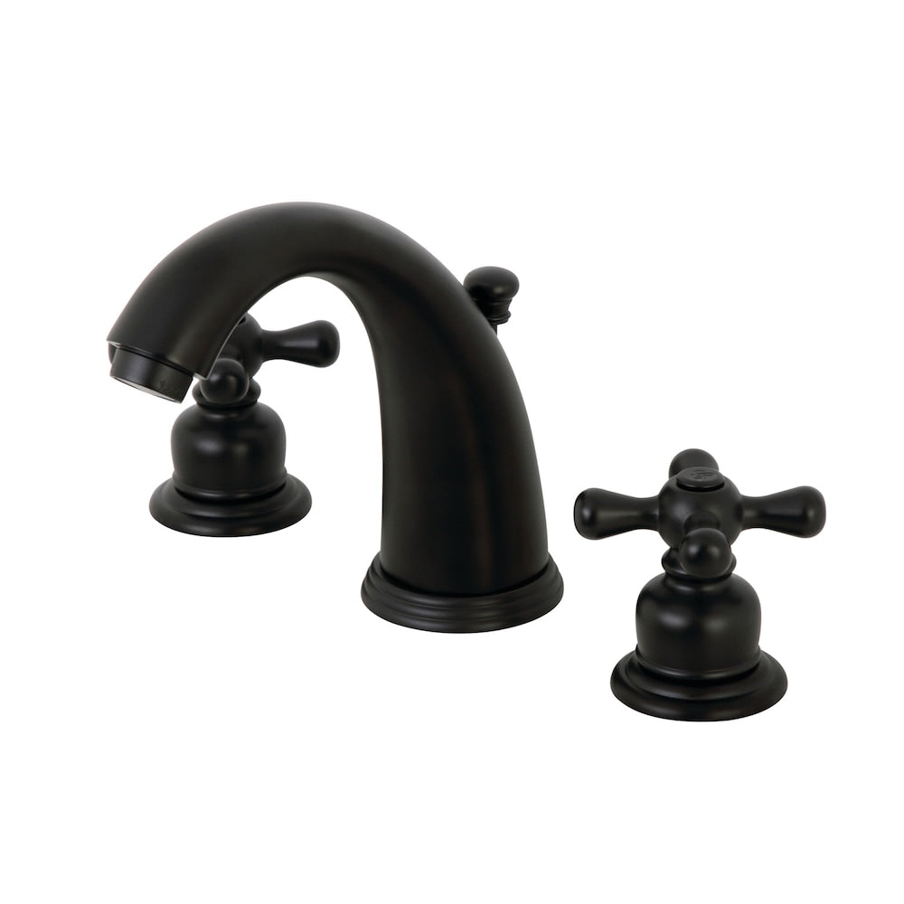 Robinet de salle de bain à 2 poignées de style victorien de 8 pouces en noir mat