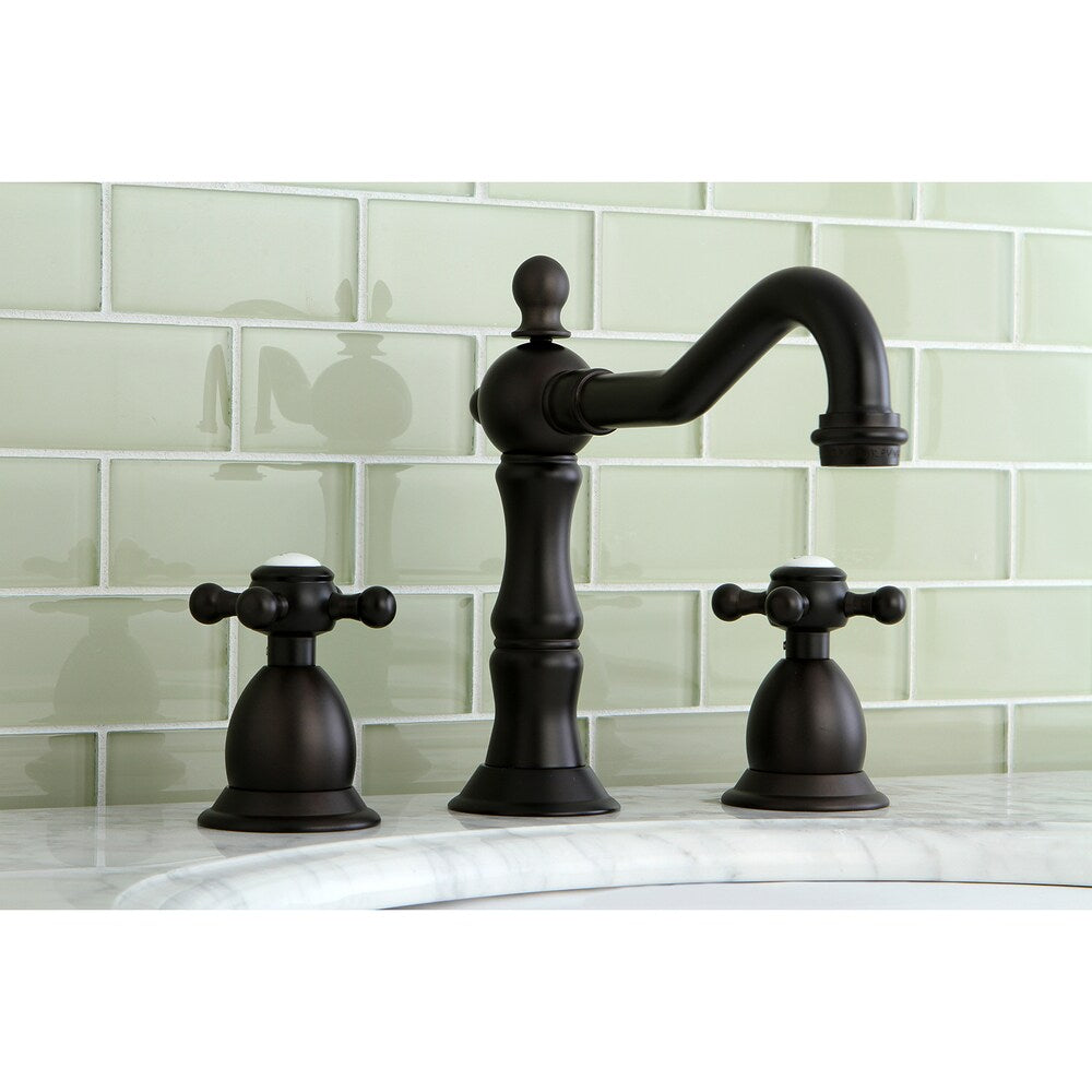 Heritage 8 inch Widespread 2-Handle Bathroom Faucet in Oil Rubbed Bronze