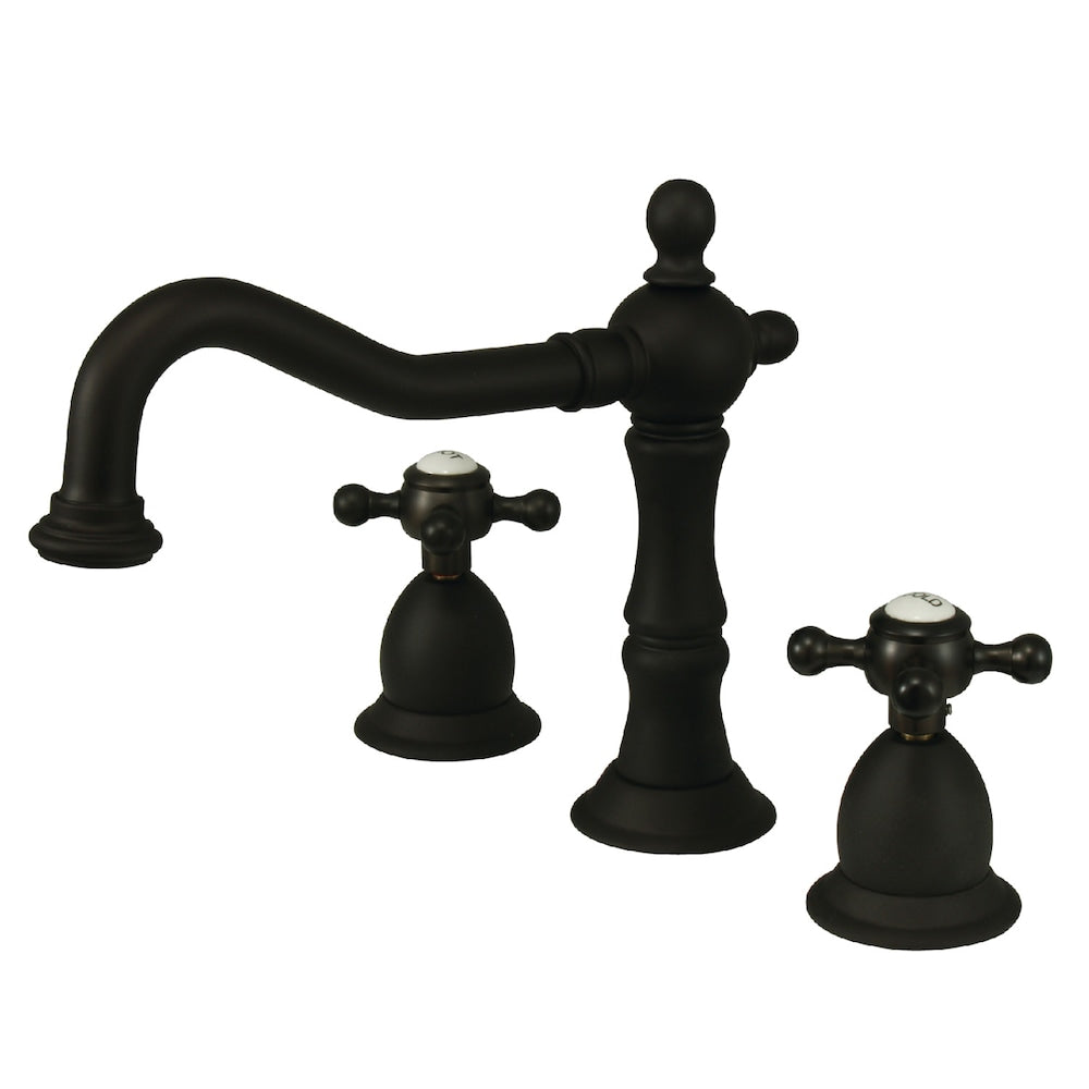 Heritage 8 inch Widespread 2-Handle Bathroom Faucet in Oil Rubbed Bronze