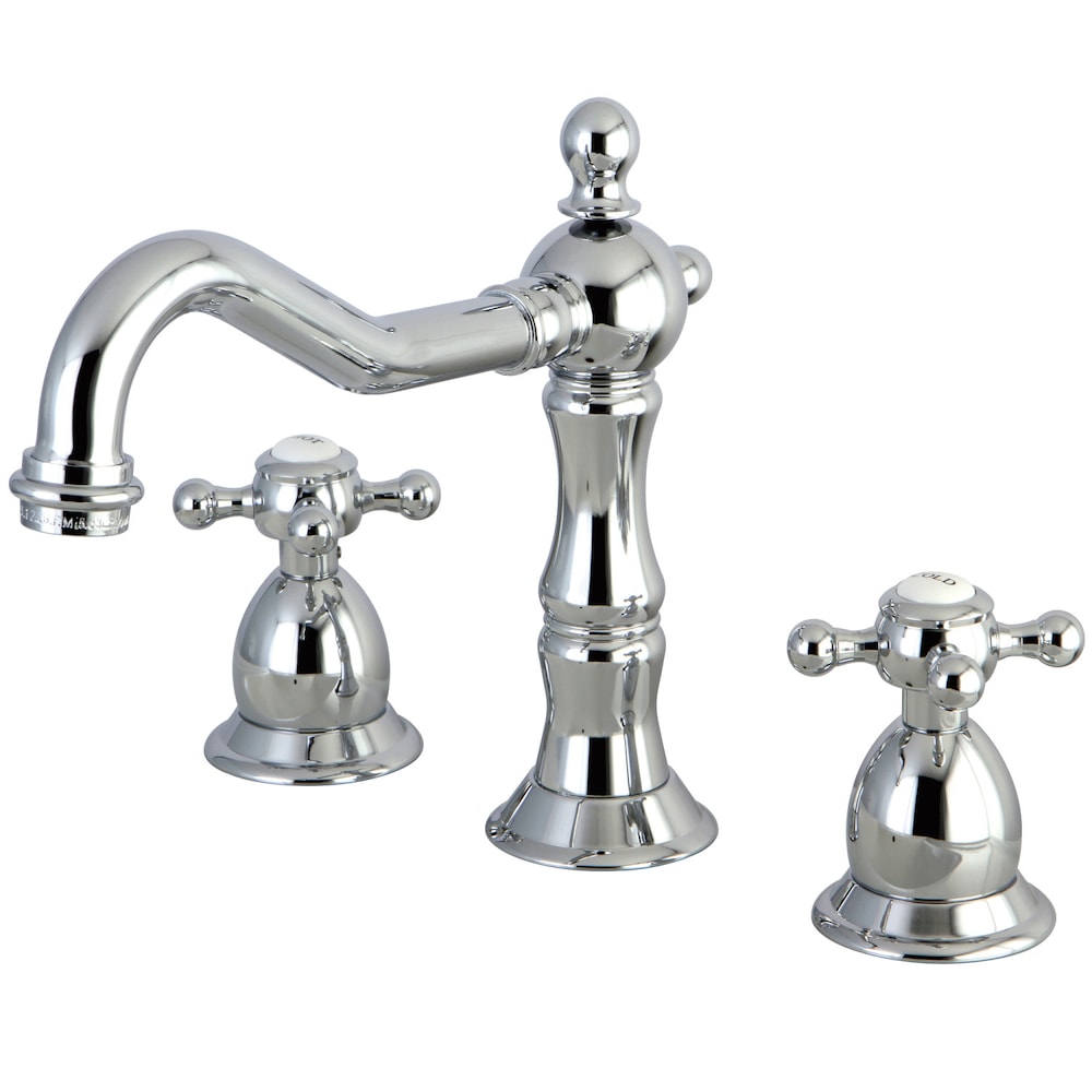 Robinet de salle de bain à 2 poignées Heritage de 8 pouces en chrome poli