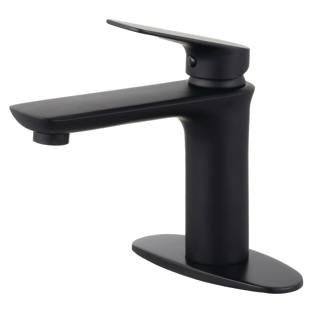 Frankfurt Single Hole Single-Handle Bathroom Faucet in Matte Black