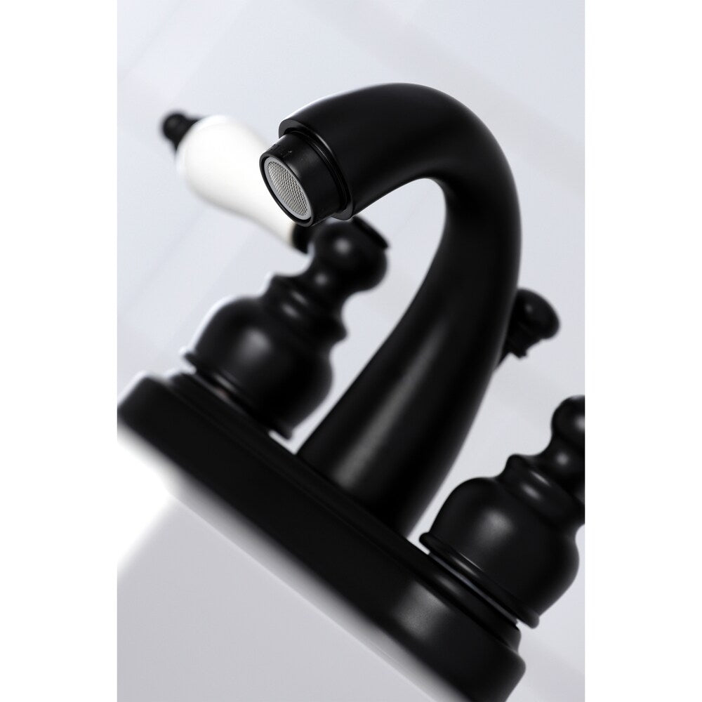 Restoration 4 inch Centerset 2-Handle Bathroom Faucet in Matte-Black