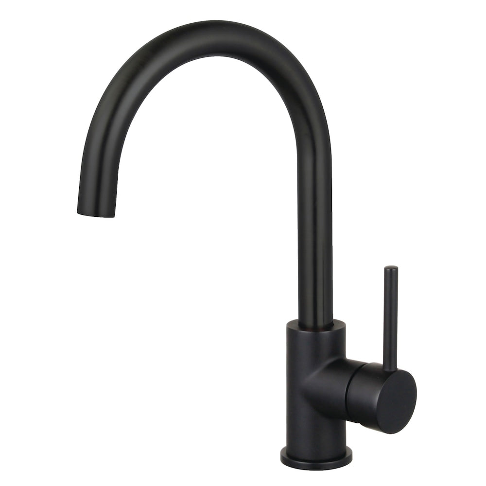 Concord Single-Hole Single-Handle Vessel Bathroom Faucet in Matte Black