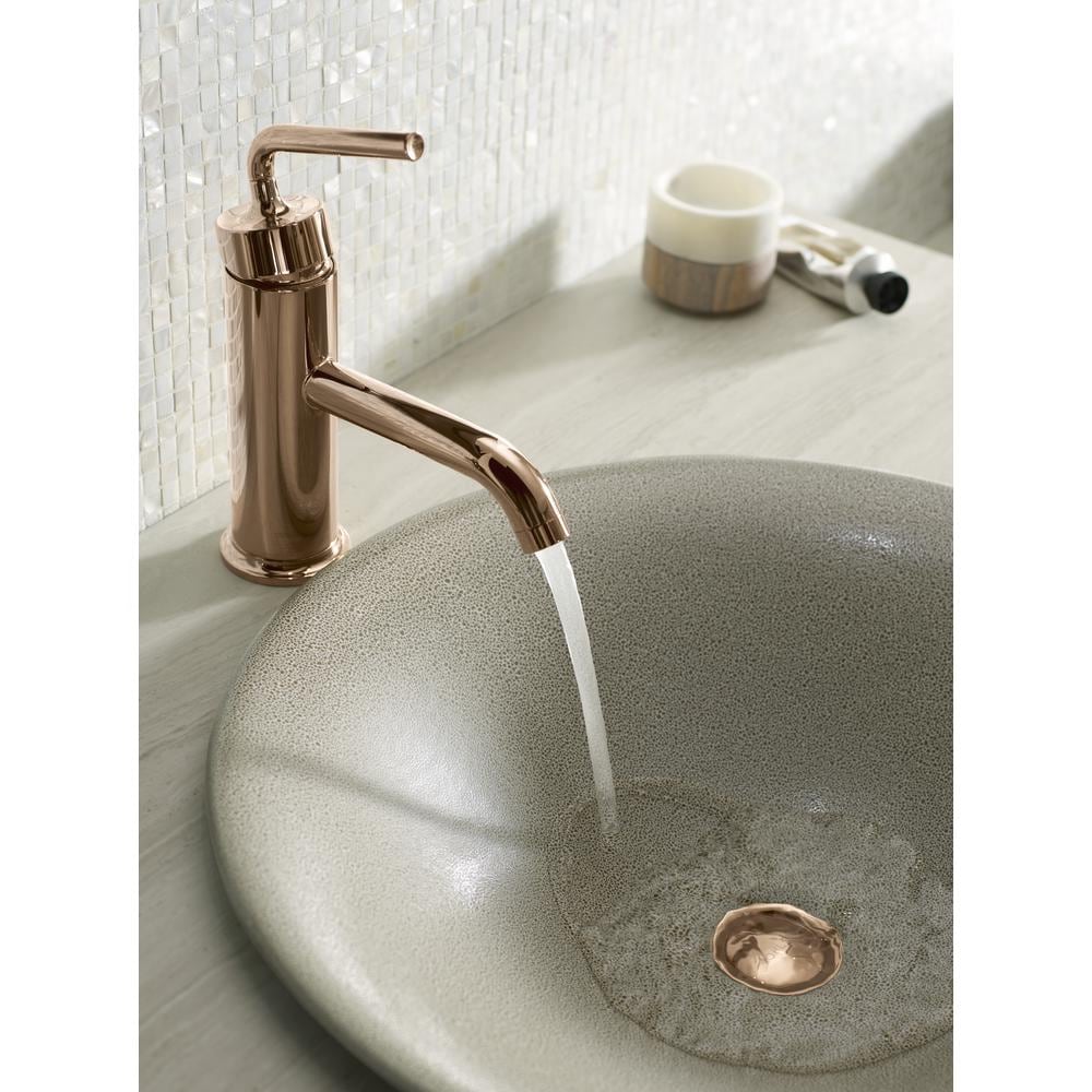 Robinet de lavabo de salle de bain à poignée unique Glyde de 4 pouces avec plaque de pont en chrome (robinet inclus)