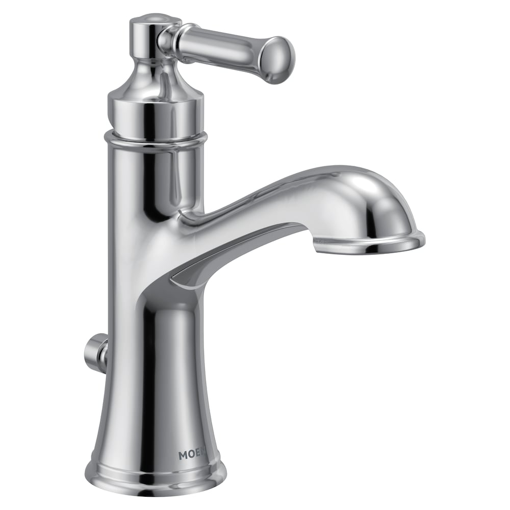 Robinet de lavabo de salle de bain à poignée unique Dartmoor de 4 pouces avec plaque de pont en chrome (robinet inclus)
