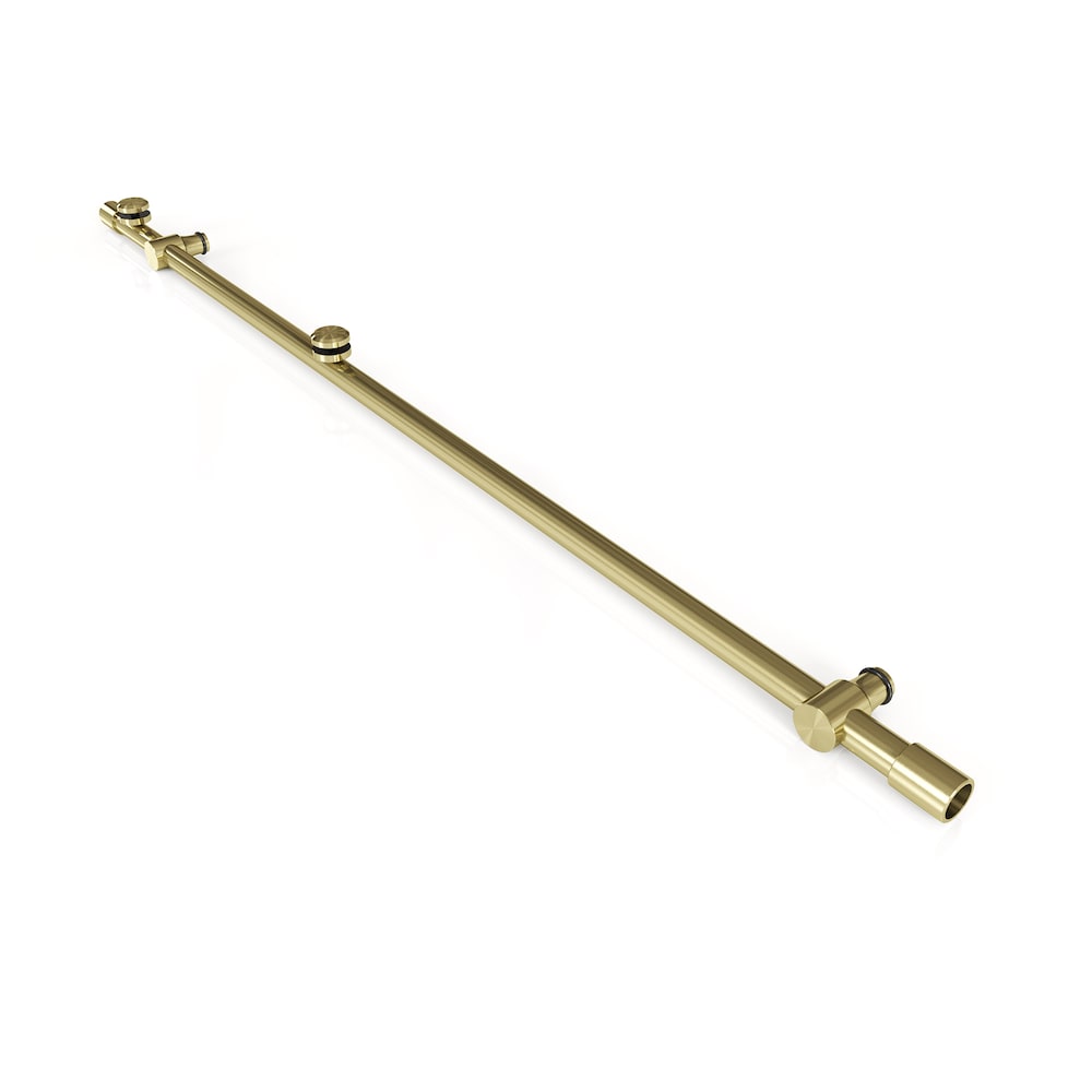 Eclipse 72 inch W x 60 inch H Sliding Frameless Bathtub Shower Door in Satin Brass Finish