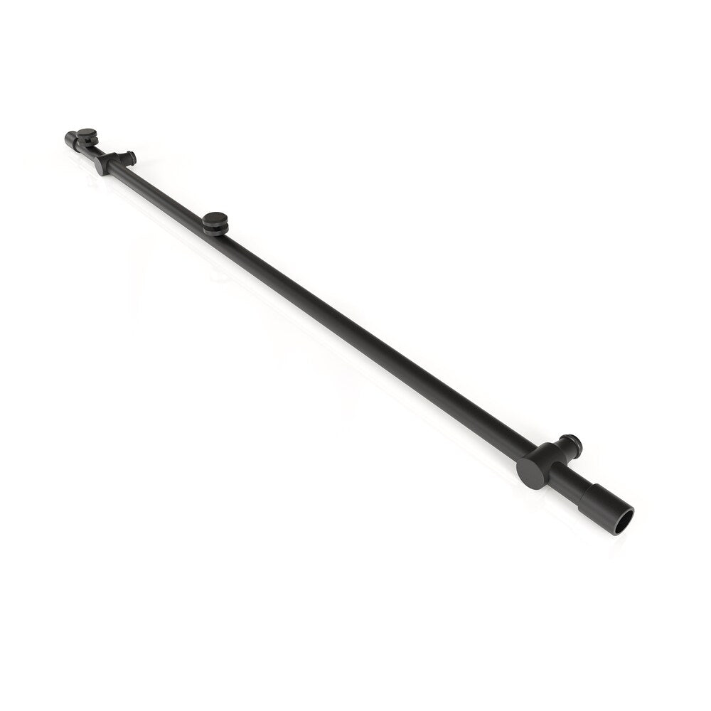 Eclipse 72 inch W x 60 inch H Sliding Frameless Bathtub Shower Door in Matte Black Finish