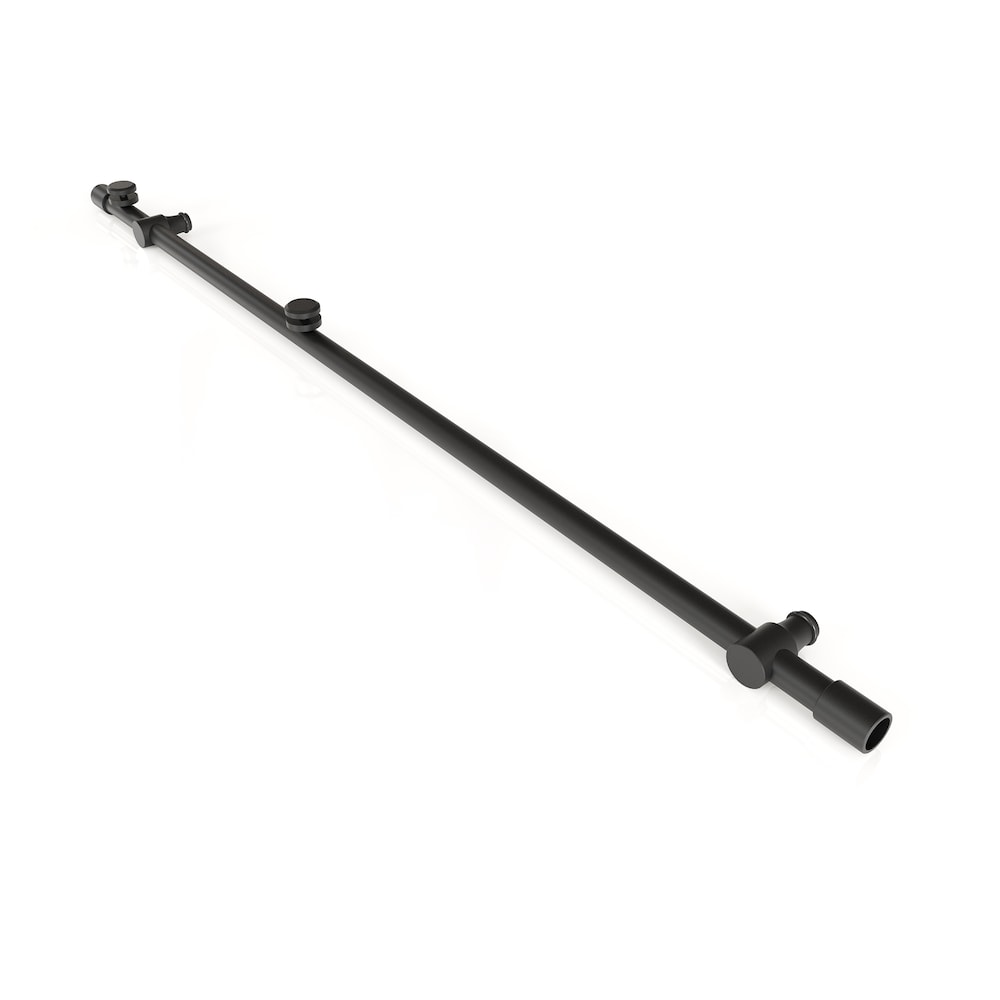 Eclipse 60 inch W x 60 inch H Sliding Frameless Bathtub Shower Door in Matte Black Finish