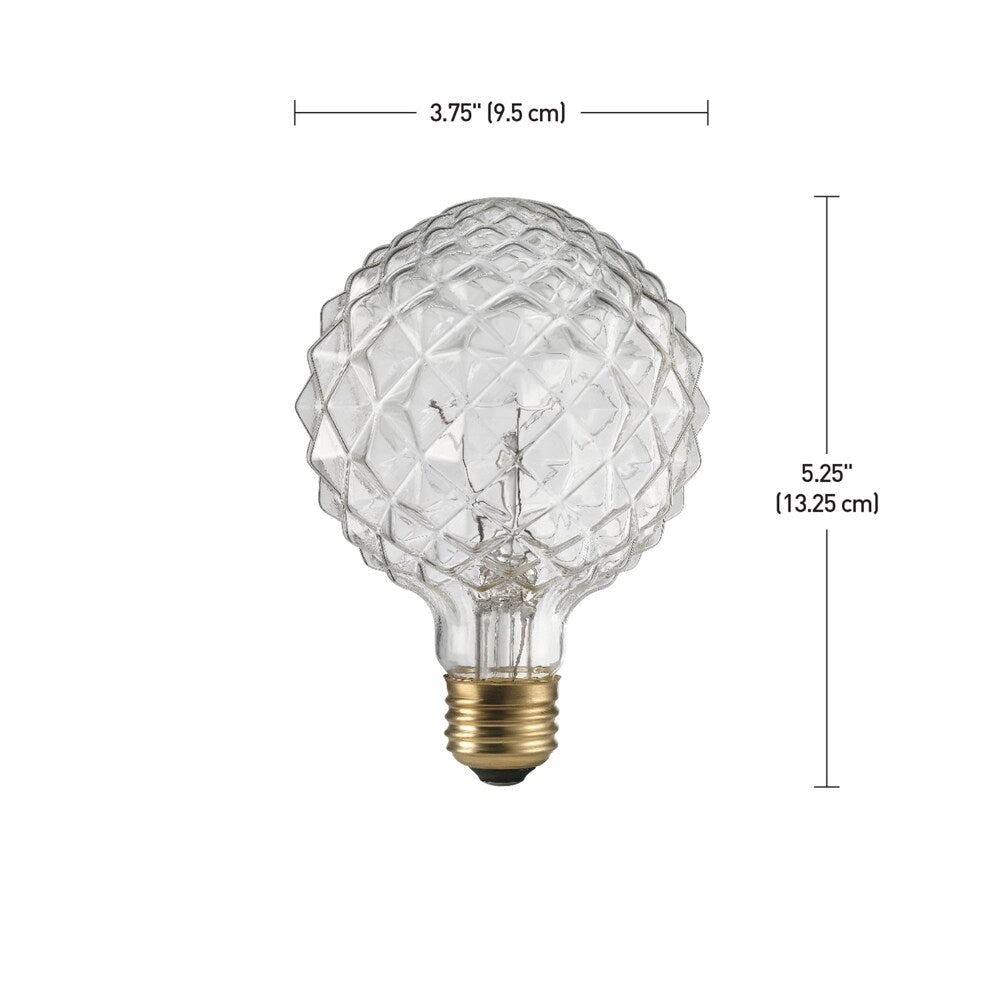 Ampoule à incandescence Edison Crystalina de 40 W, design transparent et vintage