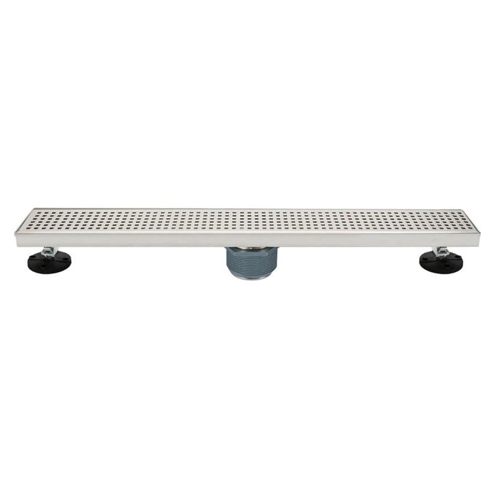 36" Linear Stainless Steel Showerdrain with Square grate