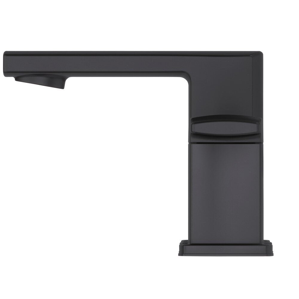 Robinet de lavabo de salle de bain Deckard à 2 poignées et à large bec de 8 po, noir mat