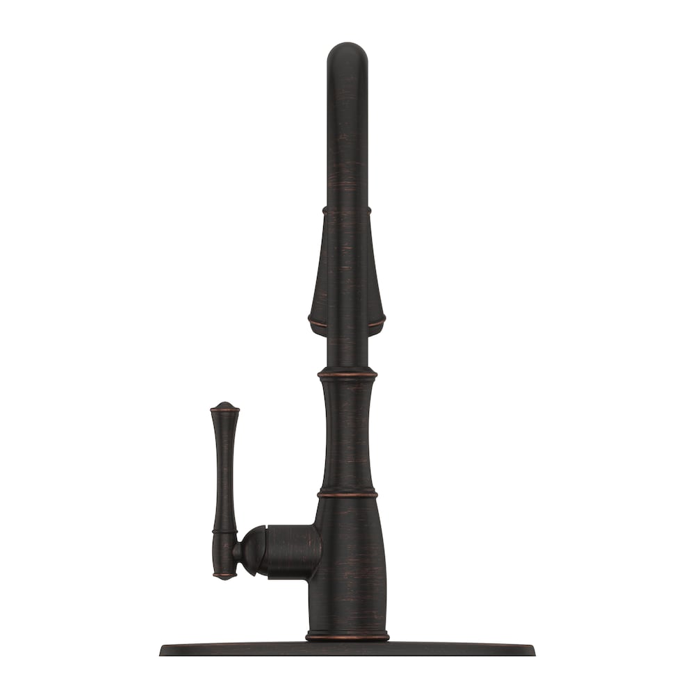 Wheaton 1-Handle Pull-Down Kitchen Faucet With Soap Dispenser Tuscan Bronze