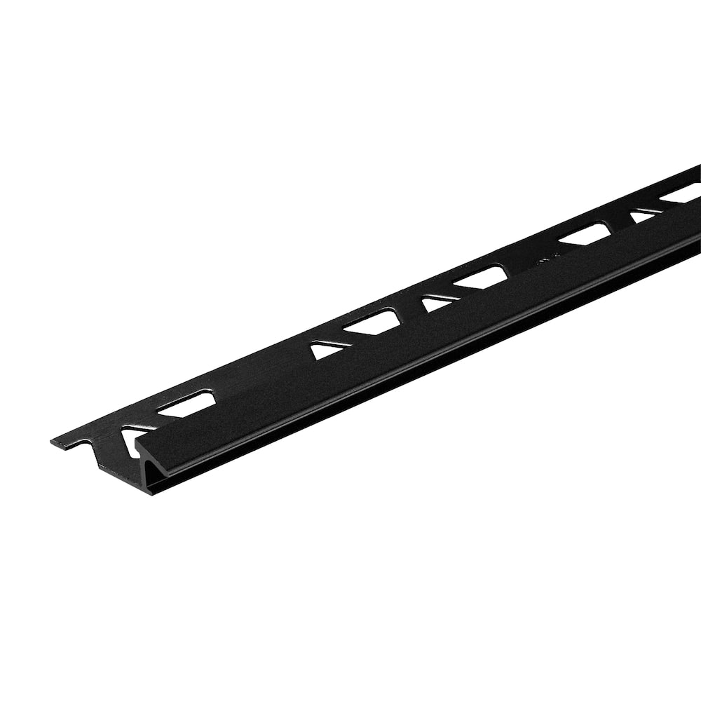 Matte Black 3/8 in (10 mm) . x 96 in. Aluminum Ceramic Tile Trim Adapter