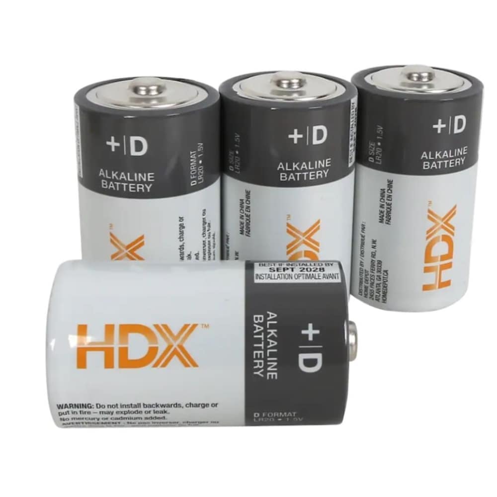 Lot de 4 piles alcalines D