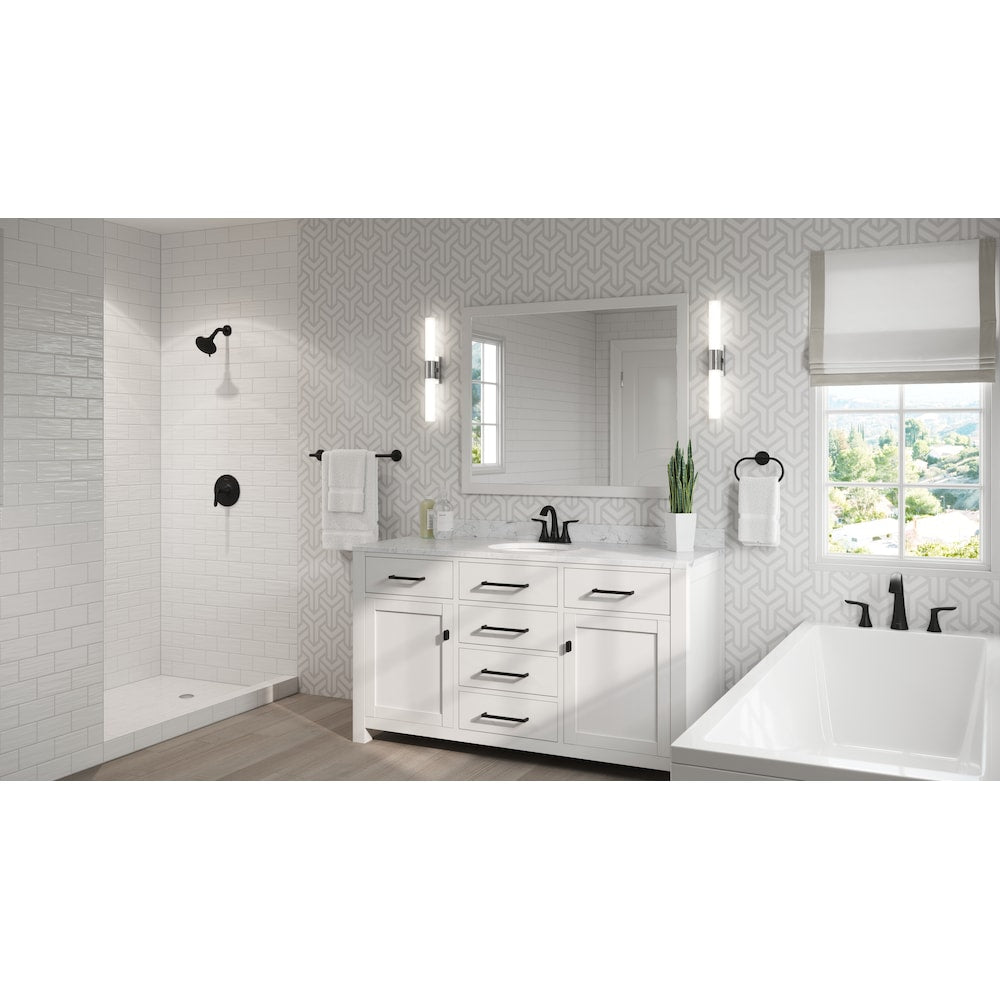 Weller 2-Handle 4" Centerset Matte Black Bathroom Sink Faucet/Tap