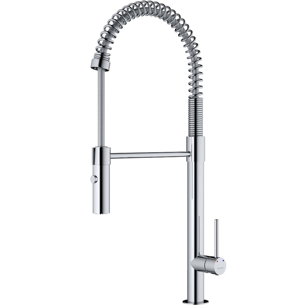 Robinet de cuisine à poignée unique et pulvérisateur rétractable Bluffton en chrome