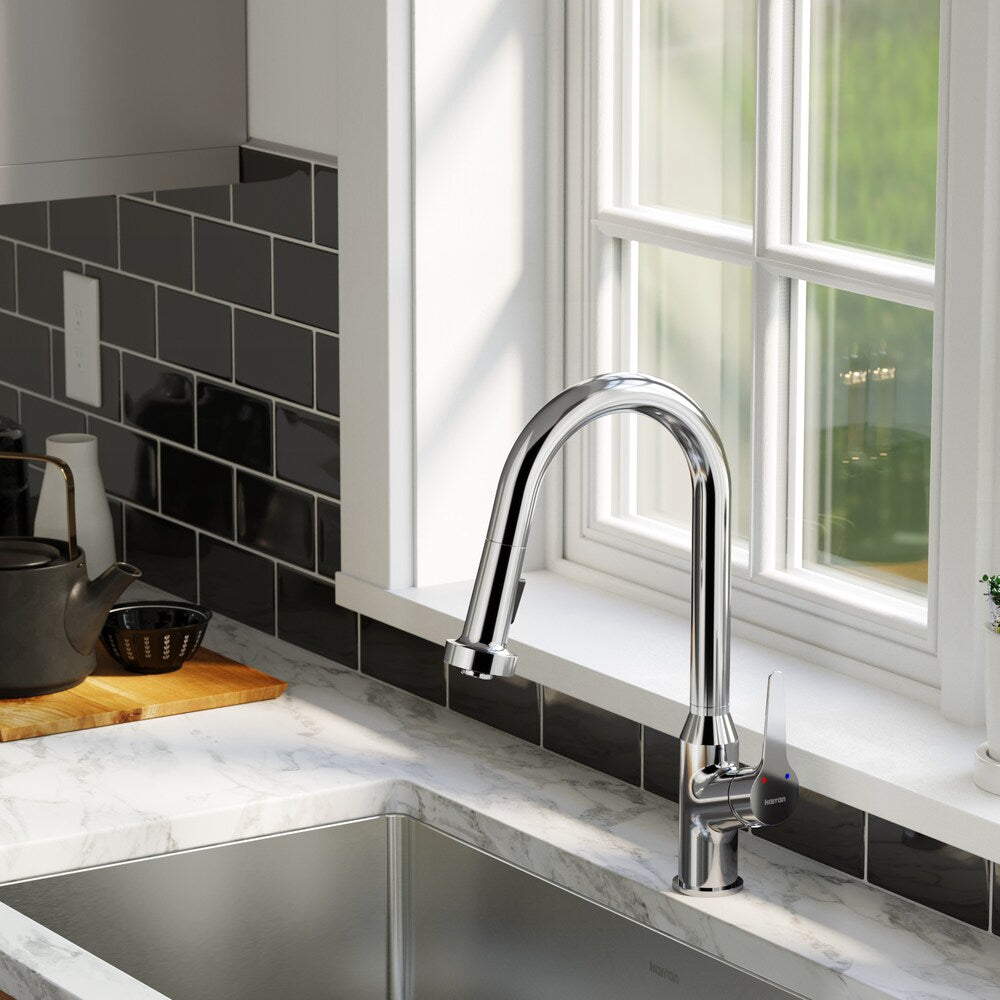 Dockton Single-Handle Pull-Down Sprayer Kitchen Faucet in Chrome