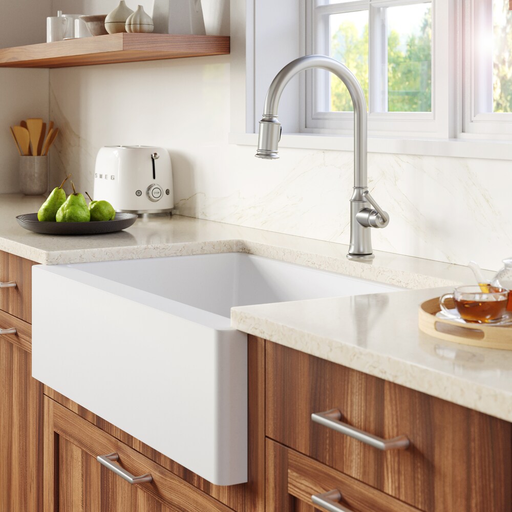 Auburn One-Handle Pull Down Dual Function Sprayer Kitchen Faucet in Stainless Steel