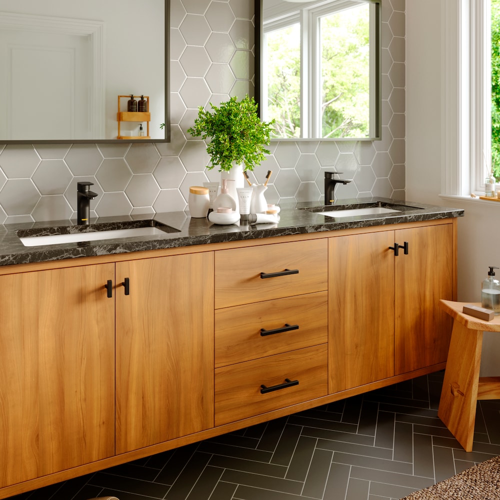 Kayes Single Hole Single Handle Basin Bathroom Faucet with Matching Pop-up Drain in Matte Black