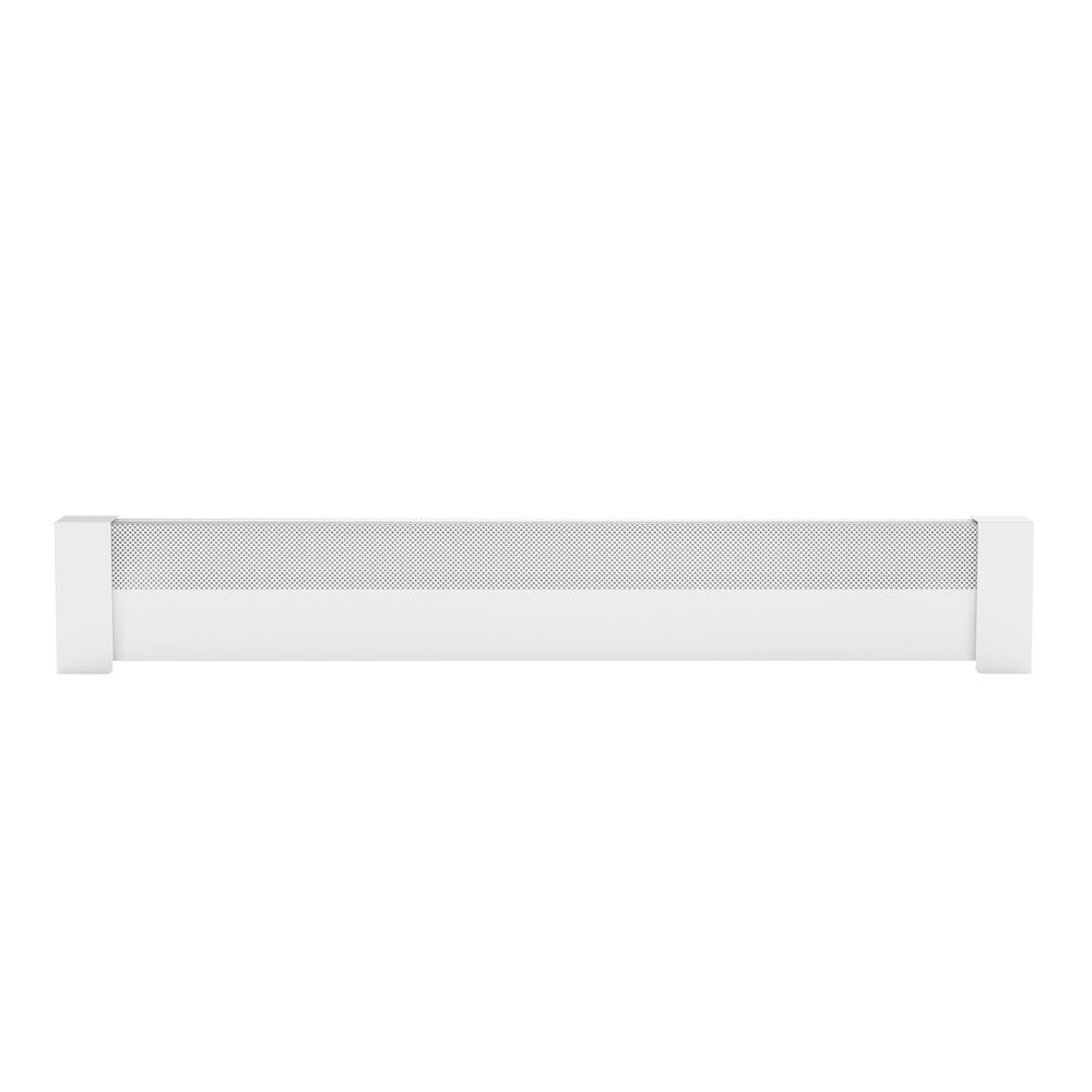Ensemble de couvercles et embouts de plinthe chauffante en acier galvanisé de 3 pi de la série Basic, faciles à enfiler, en blanc