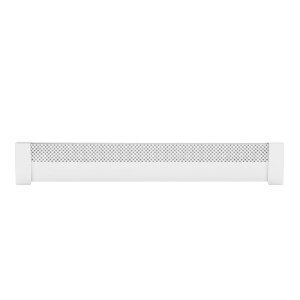 Ensemble de couvercles et embouts de plinthe chauffante en acier galvanisé de 6 pi de la série Basic, faciles à enfiler, en blanc