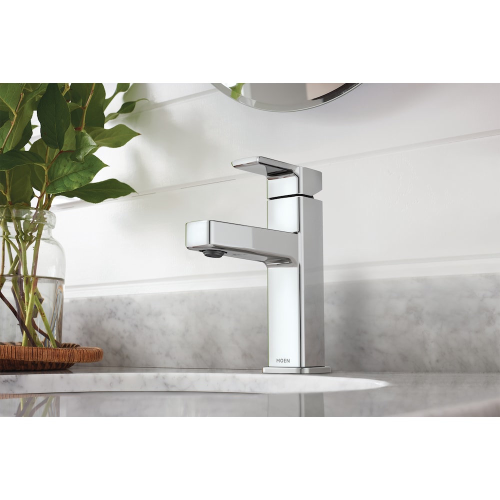 Robinet de lavabo de salle de bain à poignée unique Zoni de 4 pouces en chrome