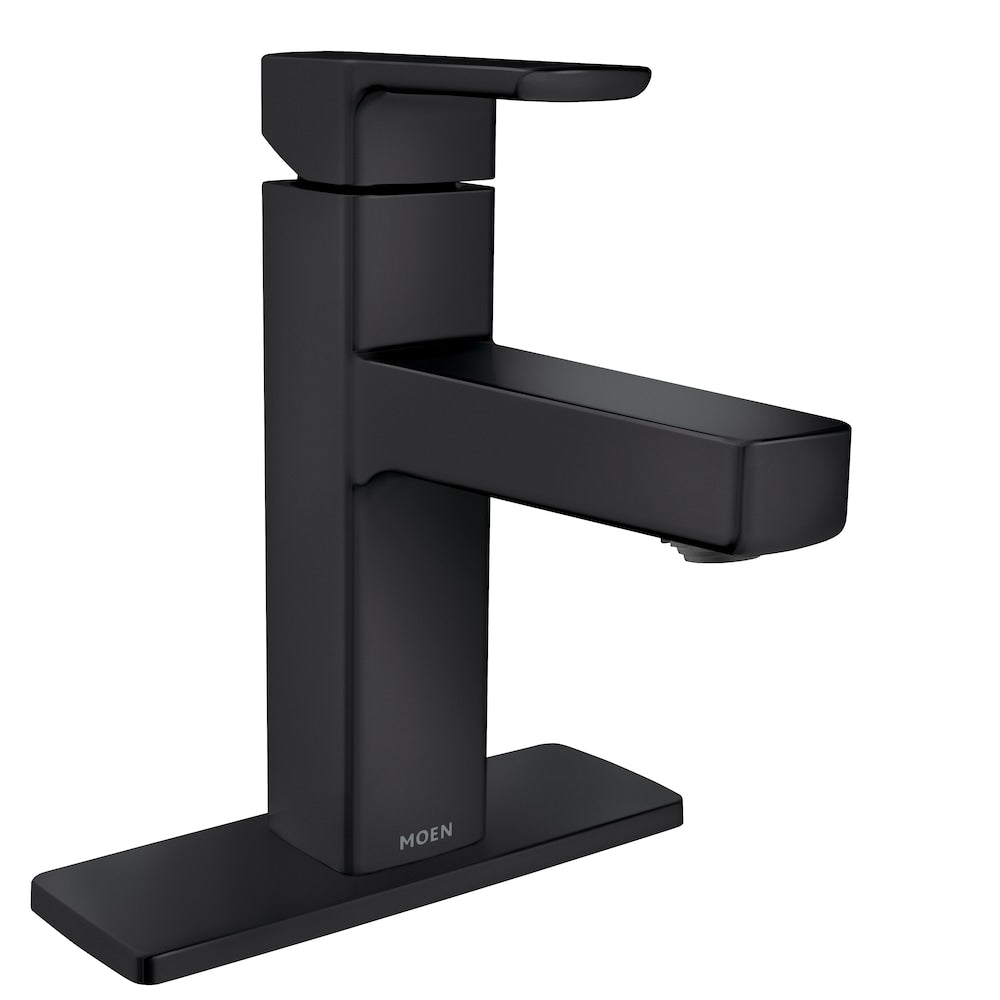 Zoni Single Handle 4-inch Centerset/Single Hole Bathroom Sink Faucet/Tap in Matte Black