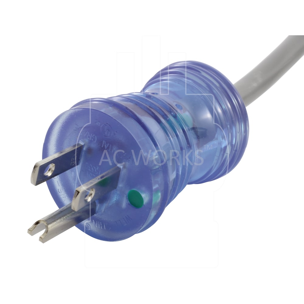 10ft 15 Amp 125 Volt 14/3 Medical-Hospital Grade Power Cord with Locking IEC C13