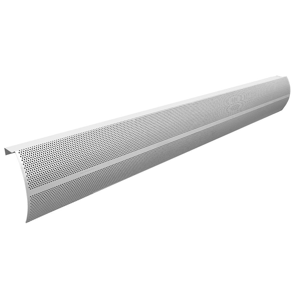 Couvercle de plinthe chauffante en acier galvanisé de 1,5 m (5 pi) de la série Elliptus, facile à enfiler, blanc