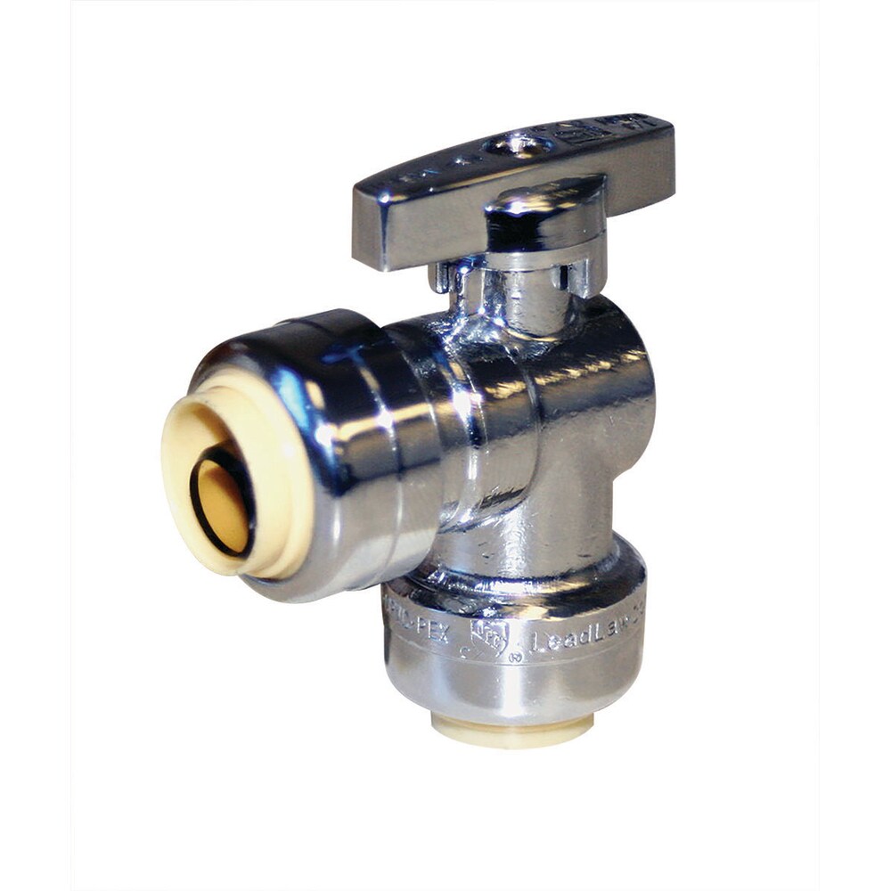Arrêt d'alimentation angle quart de tour 1/2 pouce Push-Fit x 1/2 pouce Push-Fit sans plomb paquet de 2