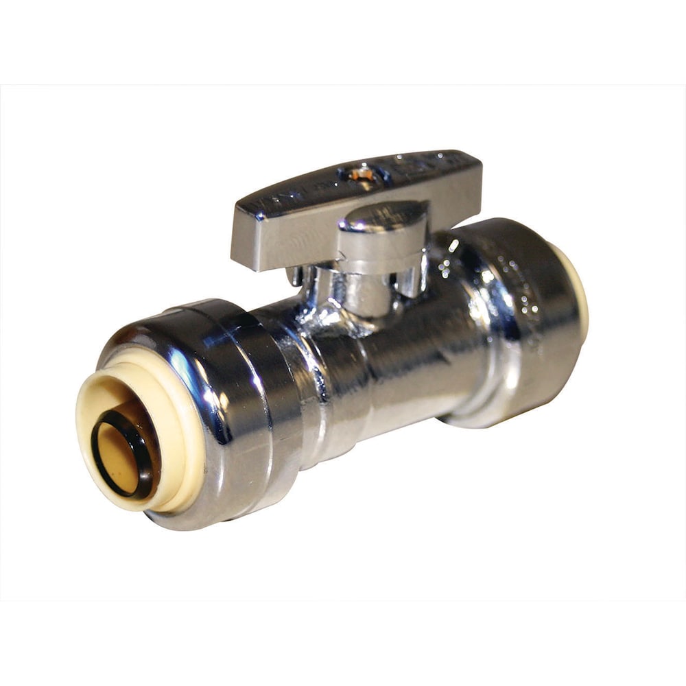 Arrêt d'alimentation quart de tour droit 1/2 pouce Push-Fit x 1/2 pouce Push-Fit sans plomb paquet de 2