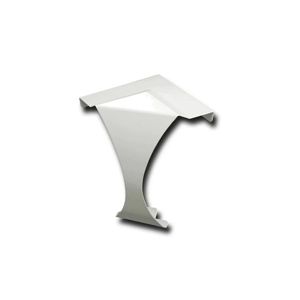 Couvercle de plinthe chauffante en acier de la série Elliptus, facile à enfiler, pour coin intérieur à 90 degrés, blanc