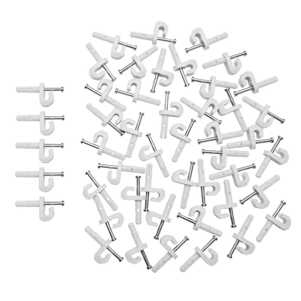 Clips pour cloisons sèches pour étagères en fil de fer à montage fixe pour placard (paquet de 48)