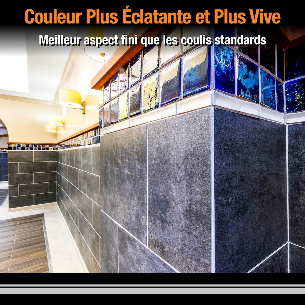 Polyblend Plus 25 lb. 60 Charcoal Sanded Enhanced Colour Grout for Interior and Exterior Locations