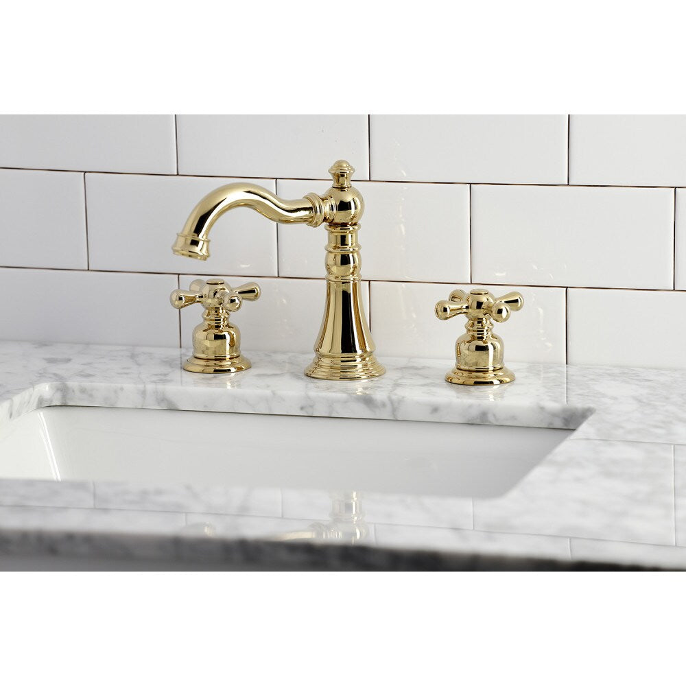 Robinet de salle de bain américain/classique à 2 poignées de 8 pouces en laiton poli