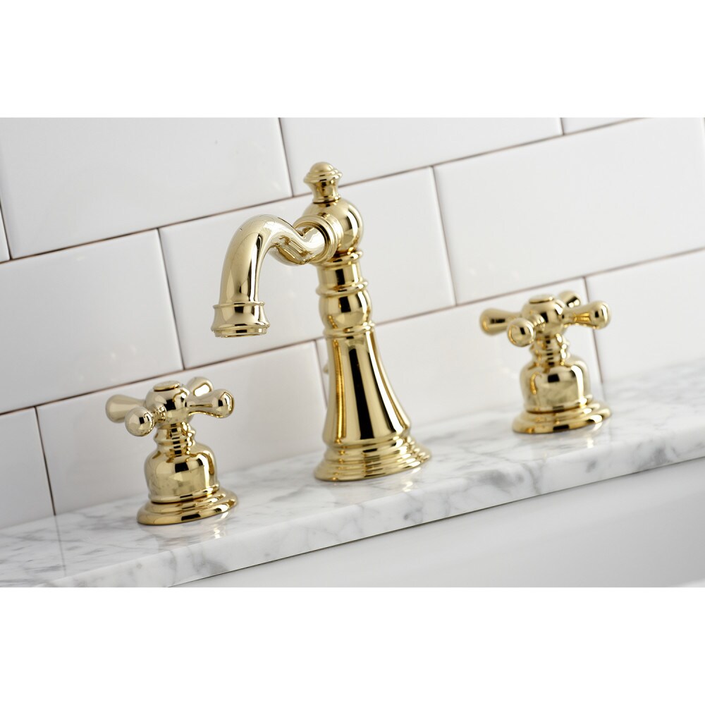 Robinet de salle de bain américain/classique à 2 poignées de 8 pouces en laiton poli